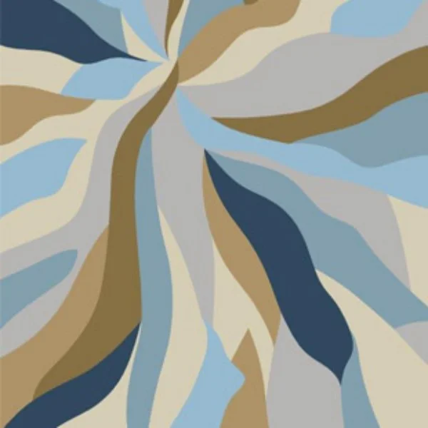 Blue Cut Abstract kovrolin