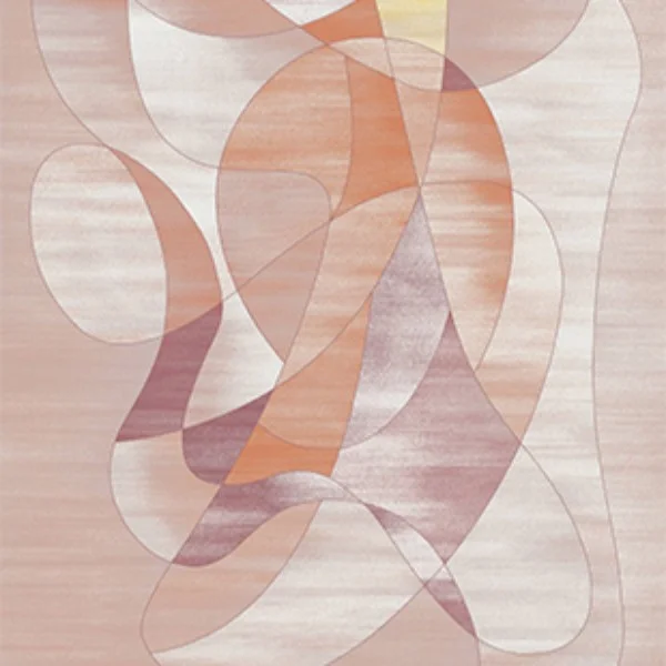 Pink Modern Abstract kovrolin