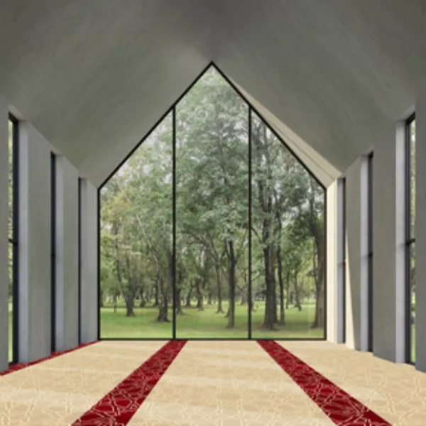 Yellow Cut Traditional Prayer Room carpet