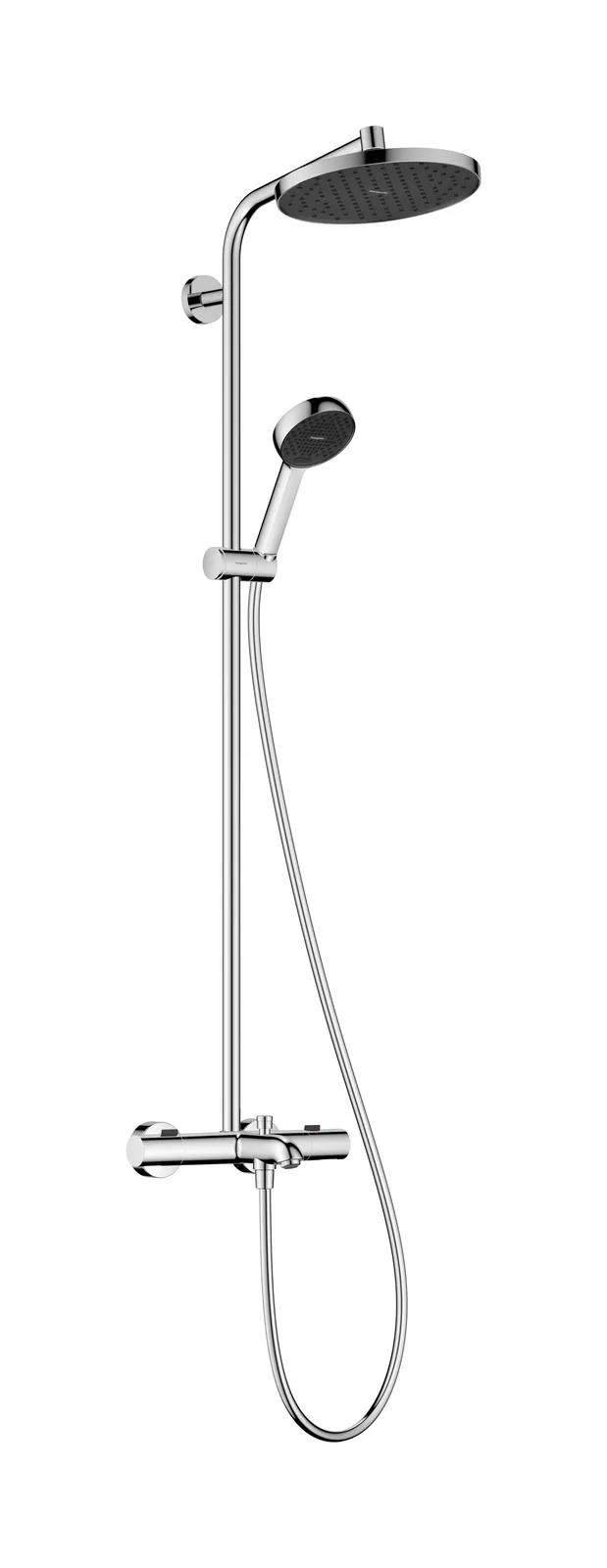 Activera S Душевая стойка Showerpipe 240 1jet EcoSmart с термостатом для ванны Ecostat Fine