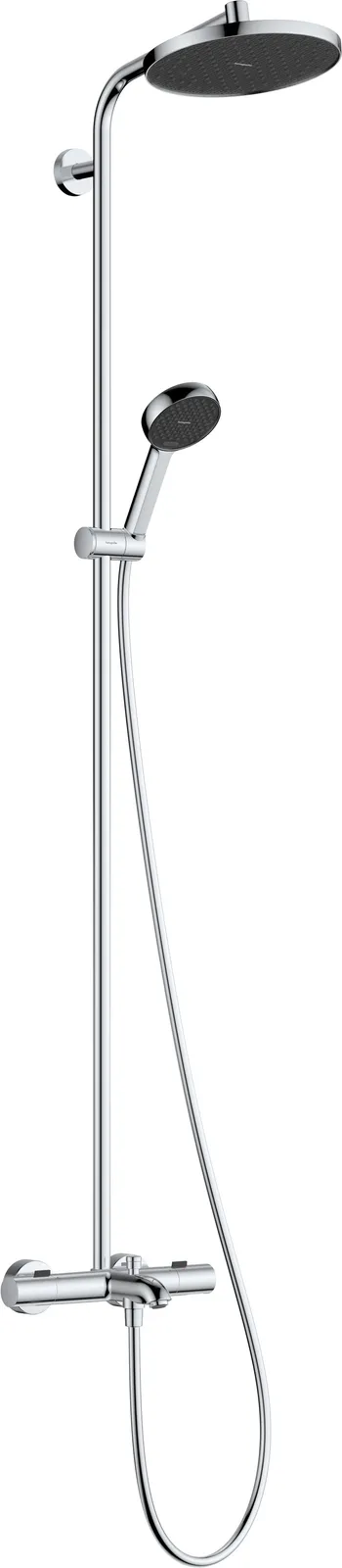 Activera S Душевая стойка Showerpipe 240 1jet EcoSmart с термостатом для ванны Ecostat Fine