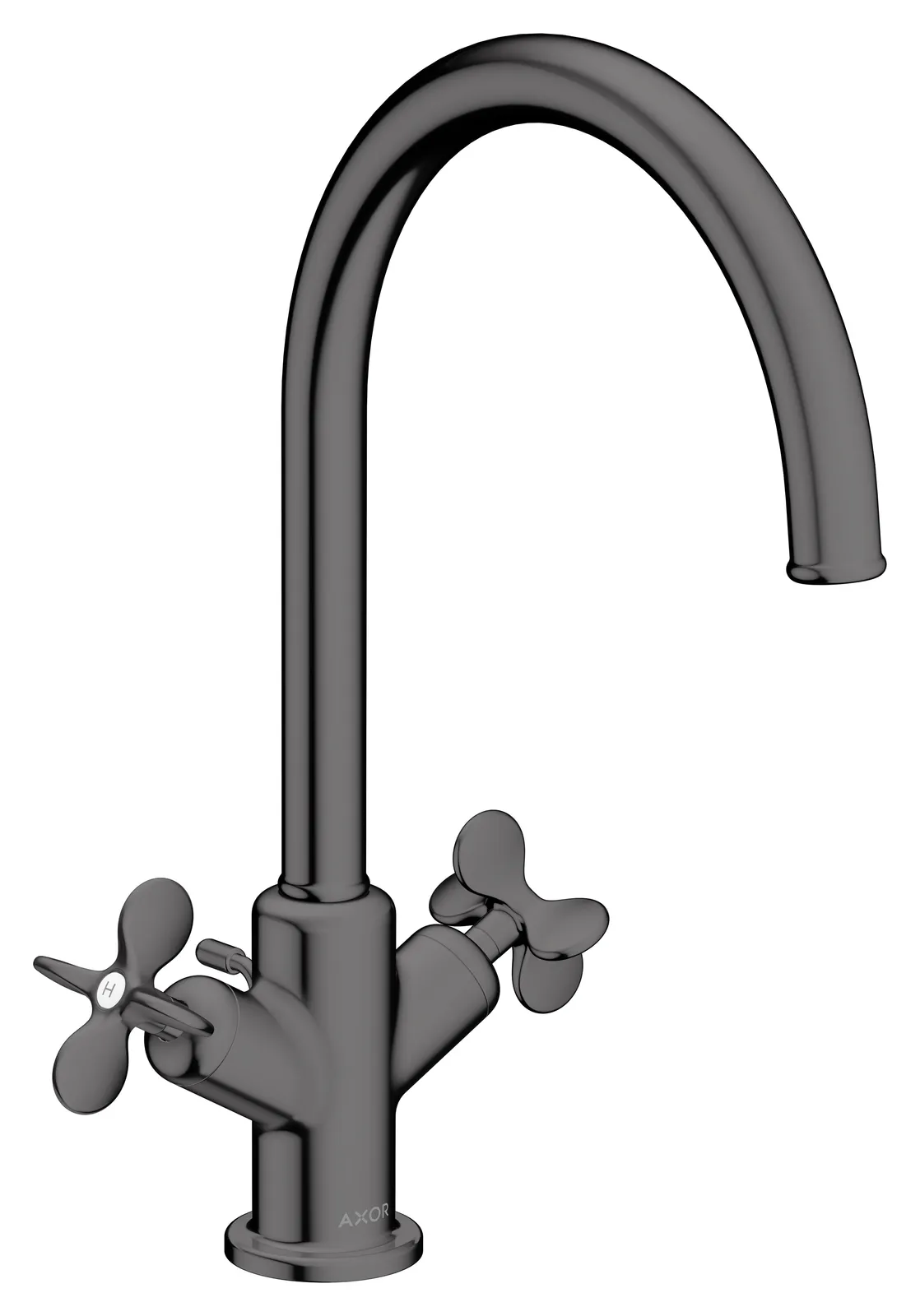 AXOR Archivio Two-handle basin mixer 210 with cross handles and pop-up waste