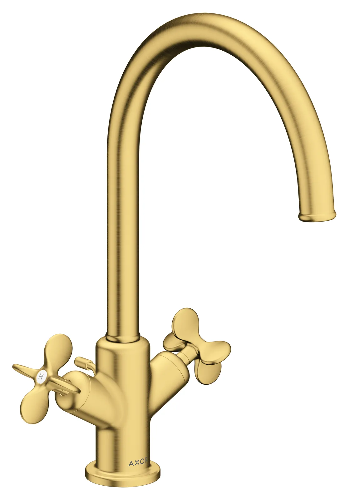AXOR Archivio Two-handle basin mixer 210 with cross handles and pop-up waste