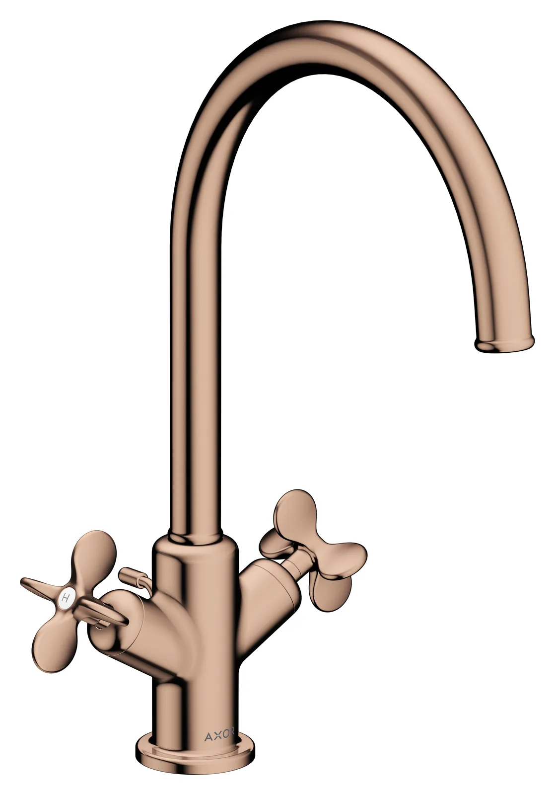 AXOR Archivio Two-handle basin mixer 210 with cross handles and pop-up waste