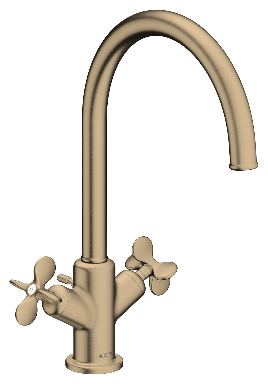 AXOR Archivio Two-handle basin mixer 210 with cross handles and pop-up waste