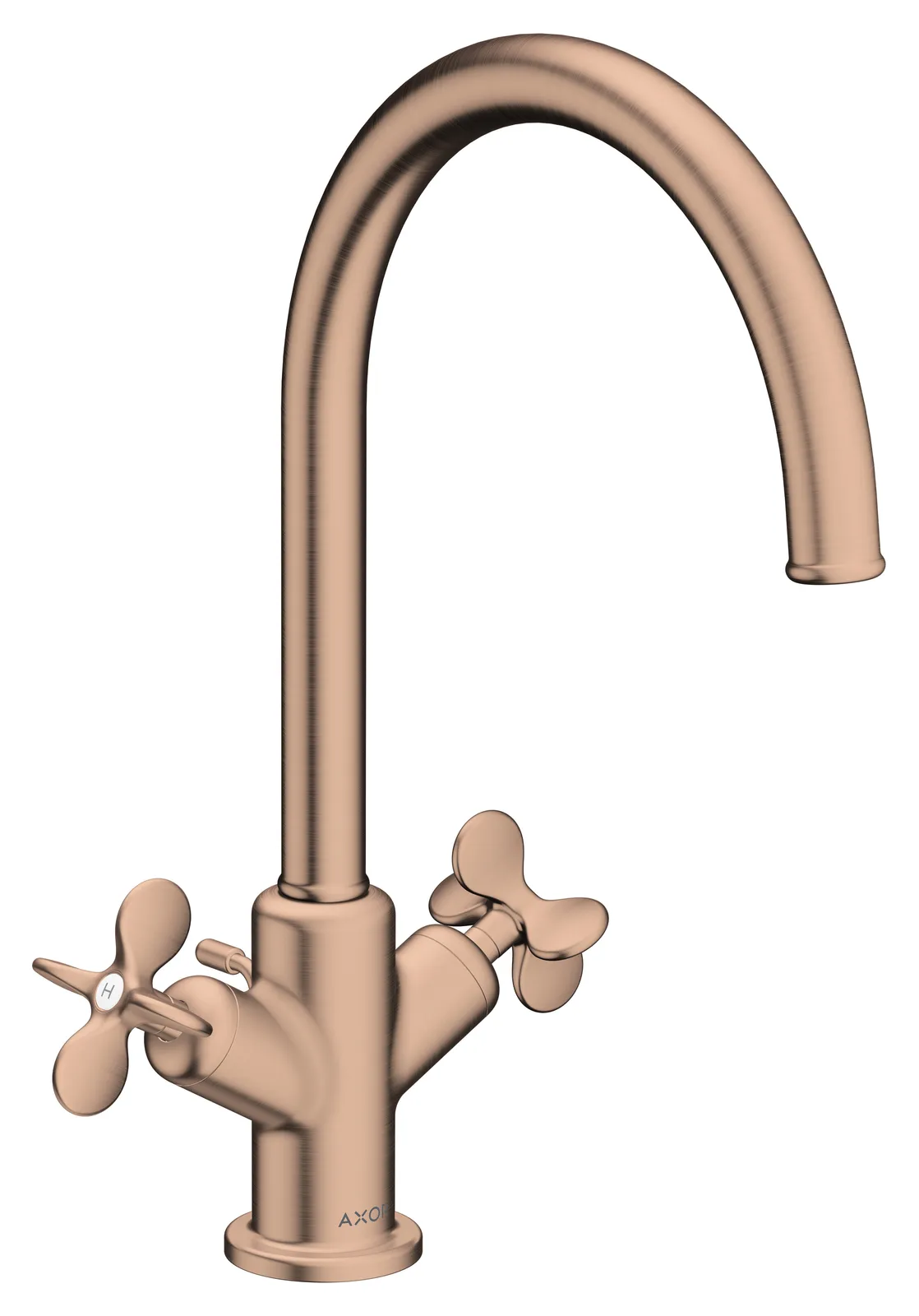 AXOR Archivio Two-handle basin mixer 210 with cross handles and pop-up waste