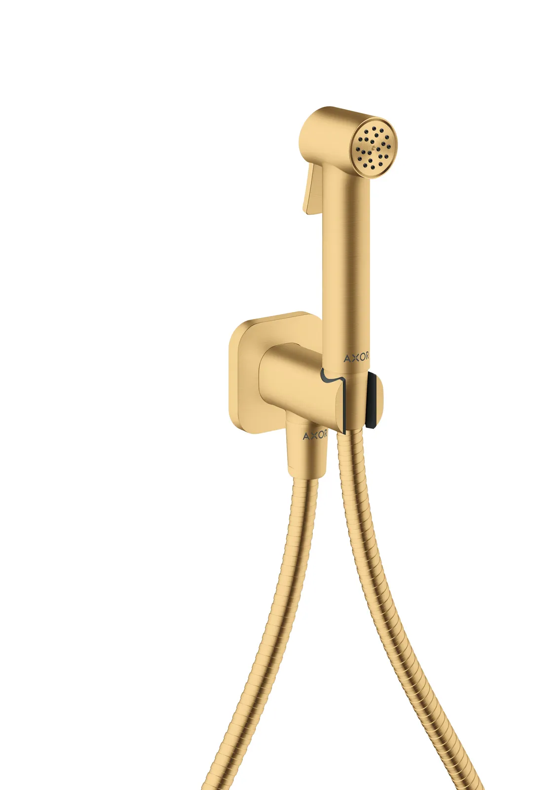 AXOR Bidette Showers Gigiyenik dush 1jet softsquare, sovuq suv uchun, dush ushlagichi va dush shlangi 1.25 m bilan