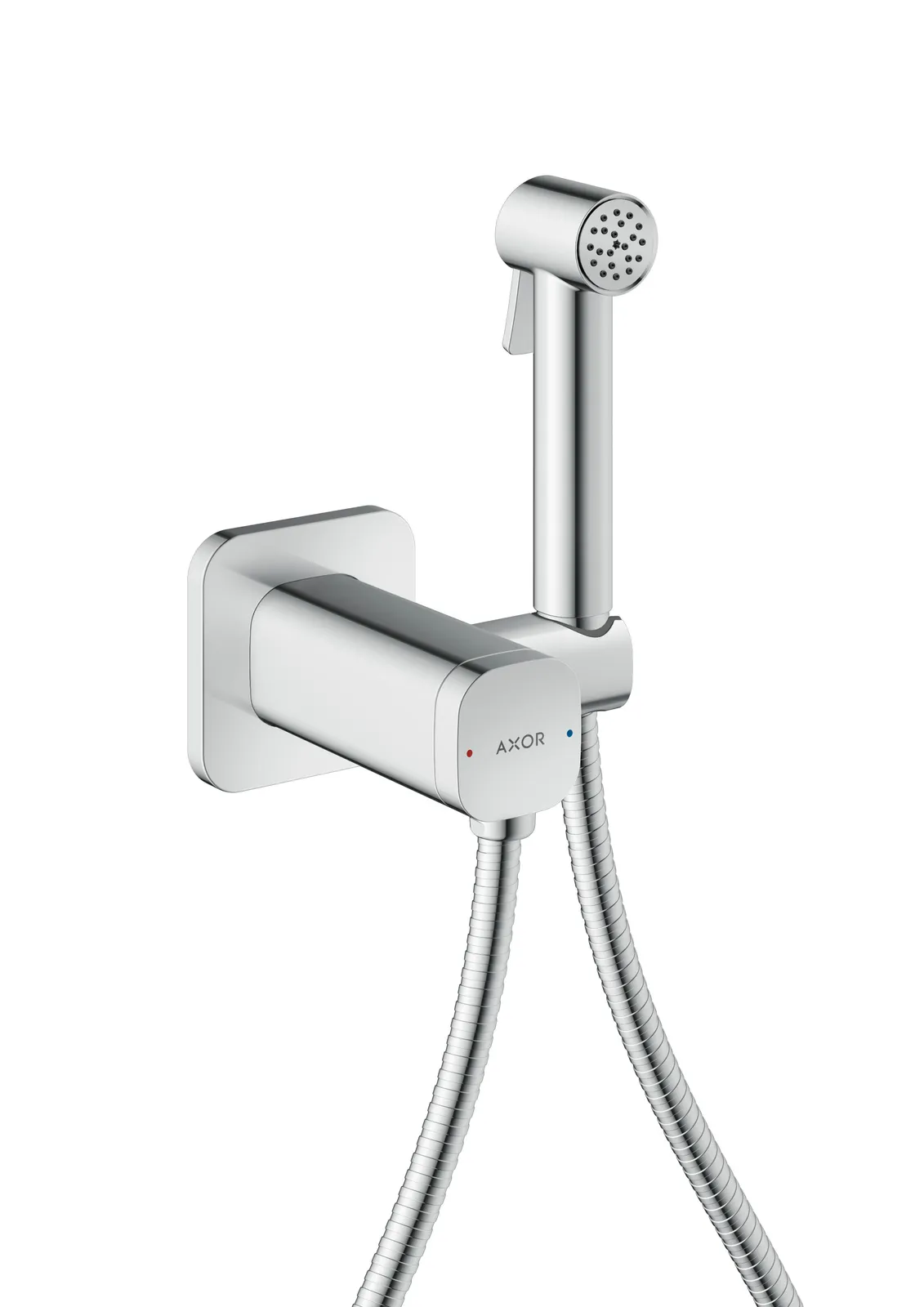 AXOR Bidette Showers Гигиенический душ 1jet softsquare для mixed воды с держателем душа и душевым шлангом 1.25 m