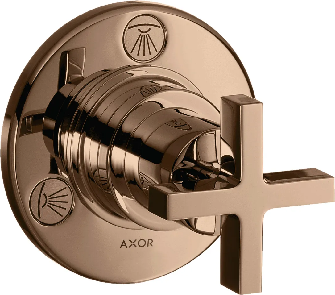 AXOR Citterio Shut-off/diverter Trio/Quattro for concealed installation with cross handle