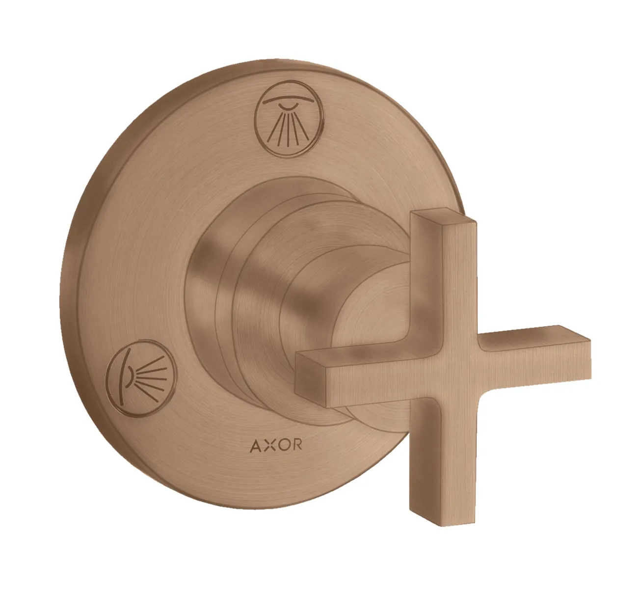 AXOR Citterio Shut-off/diverter Trio/Quattro for concealed installation with cross handle