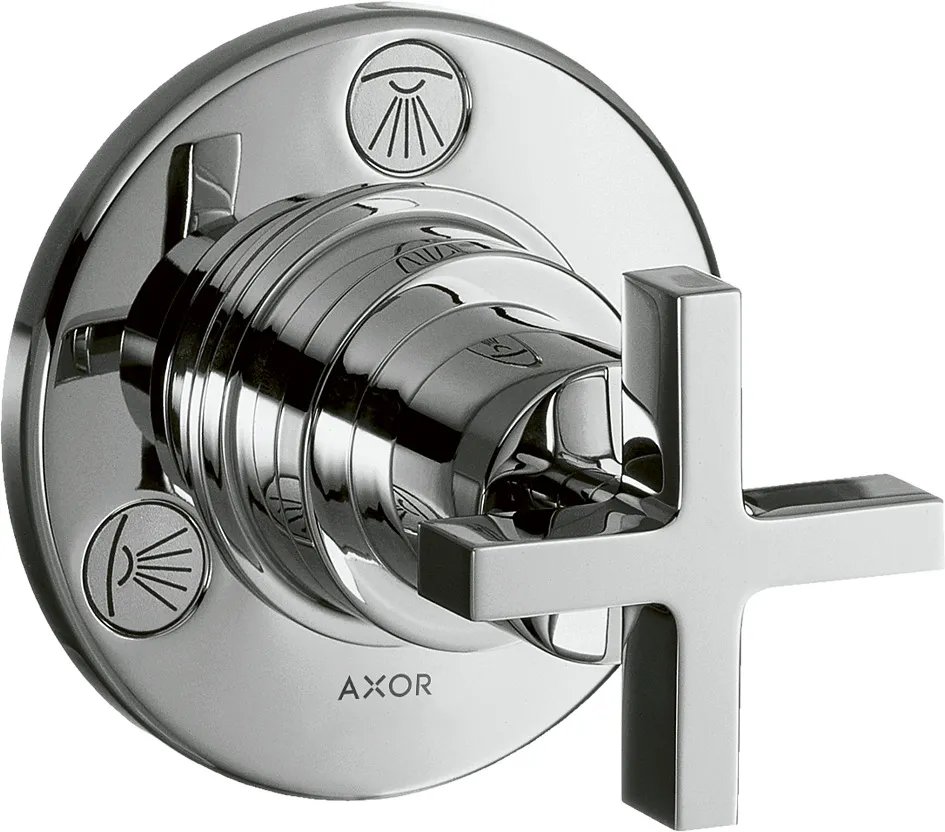 AXOR Citterio Shut-off/diverter Trio/Quattro for concealed installation with cross handle