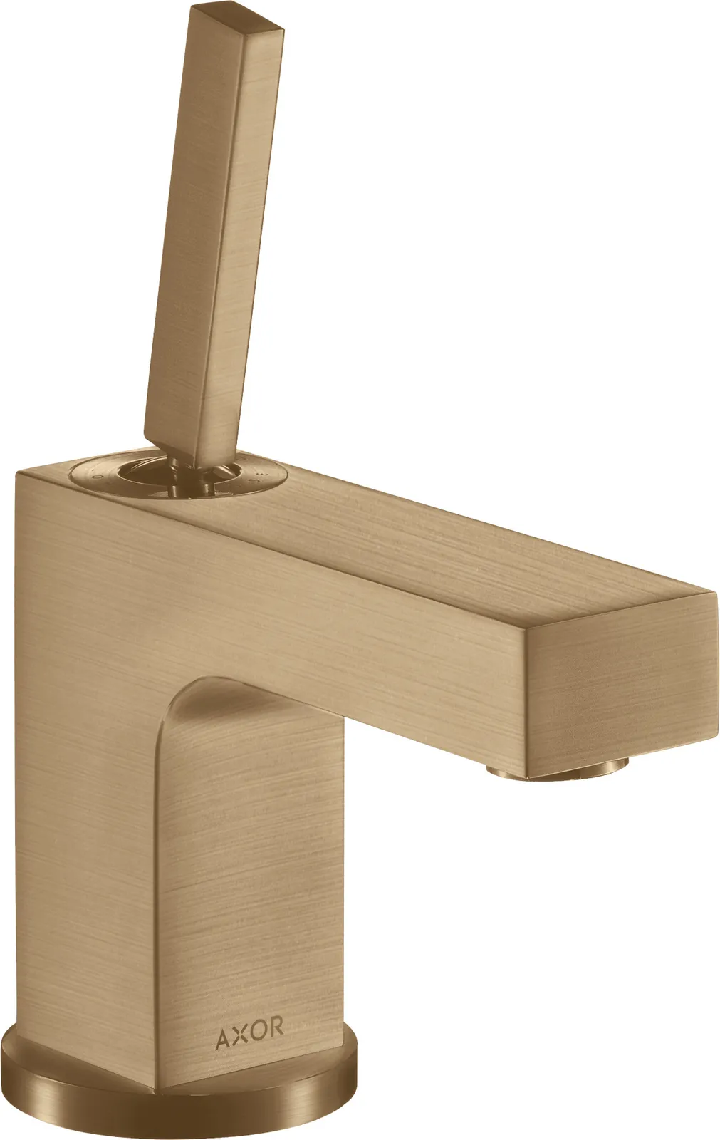 AXOR Citterio Single-lever basin mixer 80 with pin handle for hand wash basins with pop-up waste