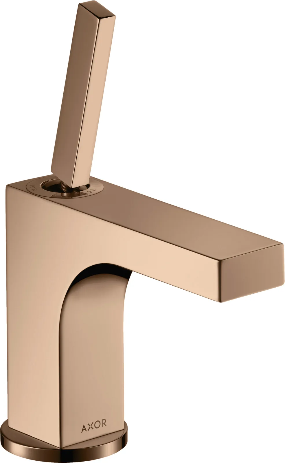 AXOR Citterio Single-lever basin mixer 90 with pin handle for hand wash basins with pop-up waste