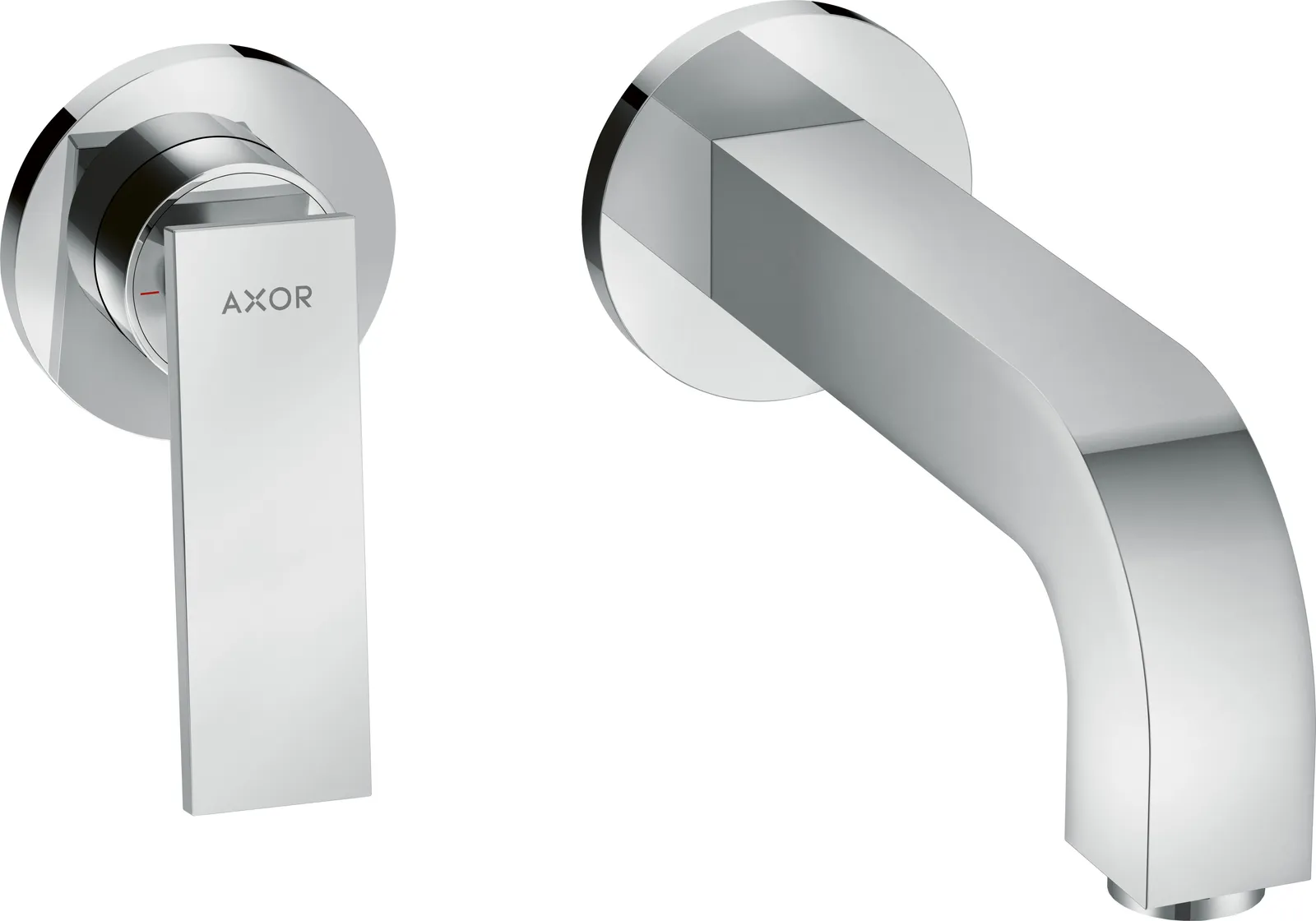 AXOR Citterio Однорычажный смеситель для раковины для скрытого монтажа, настенного с рычажной ручкой, изливом 220 мм и escutcheons