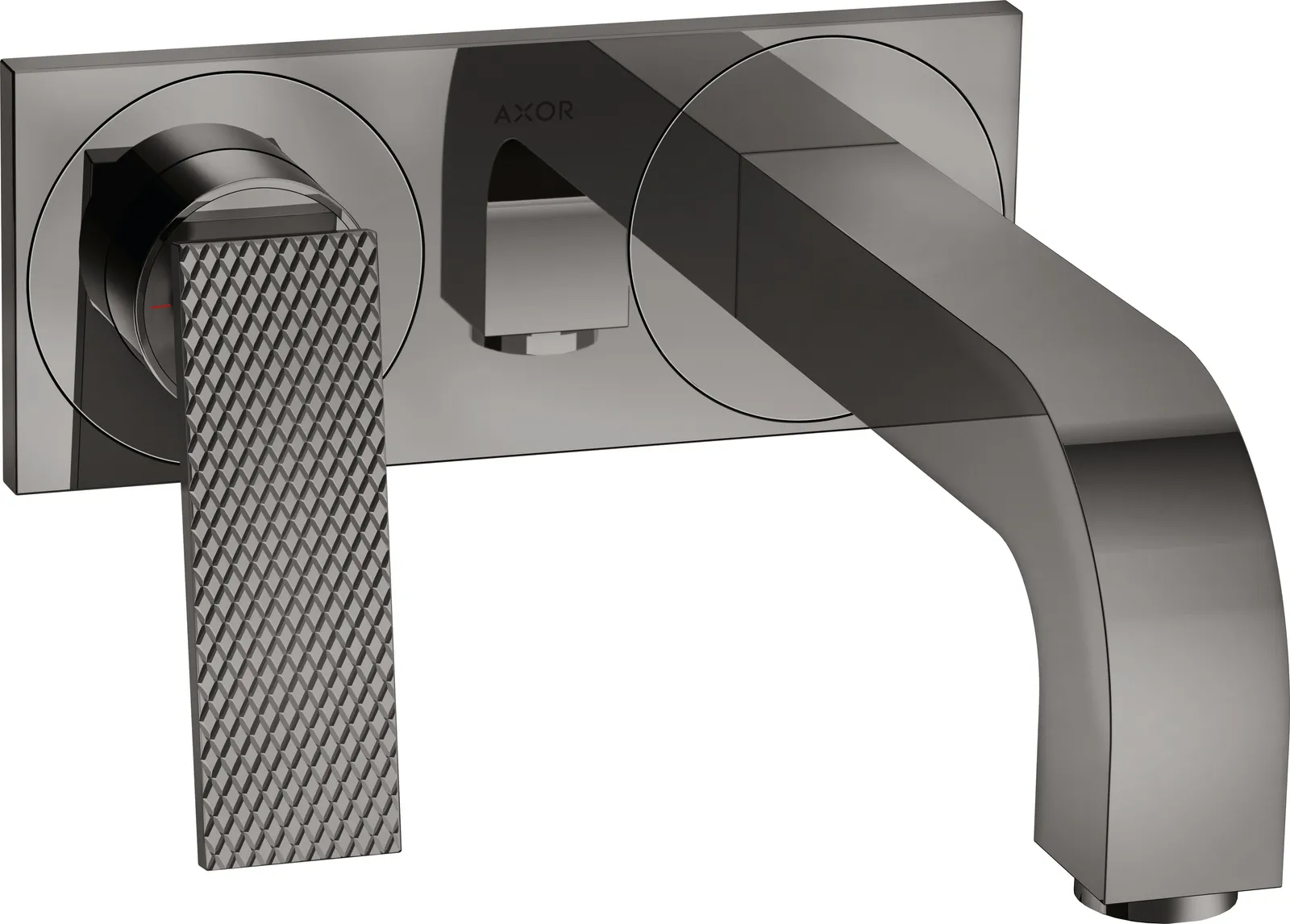 AXOR Citterio Single-lever basin mixer for concealed installation, wall-mounted with lever handle, spout 220 mm and plate - rhombic cut