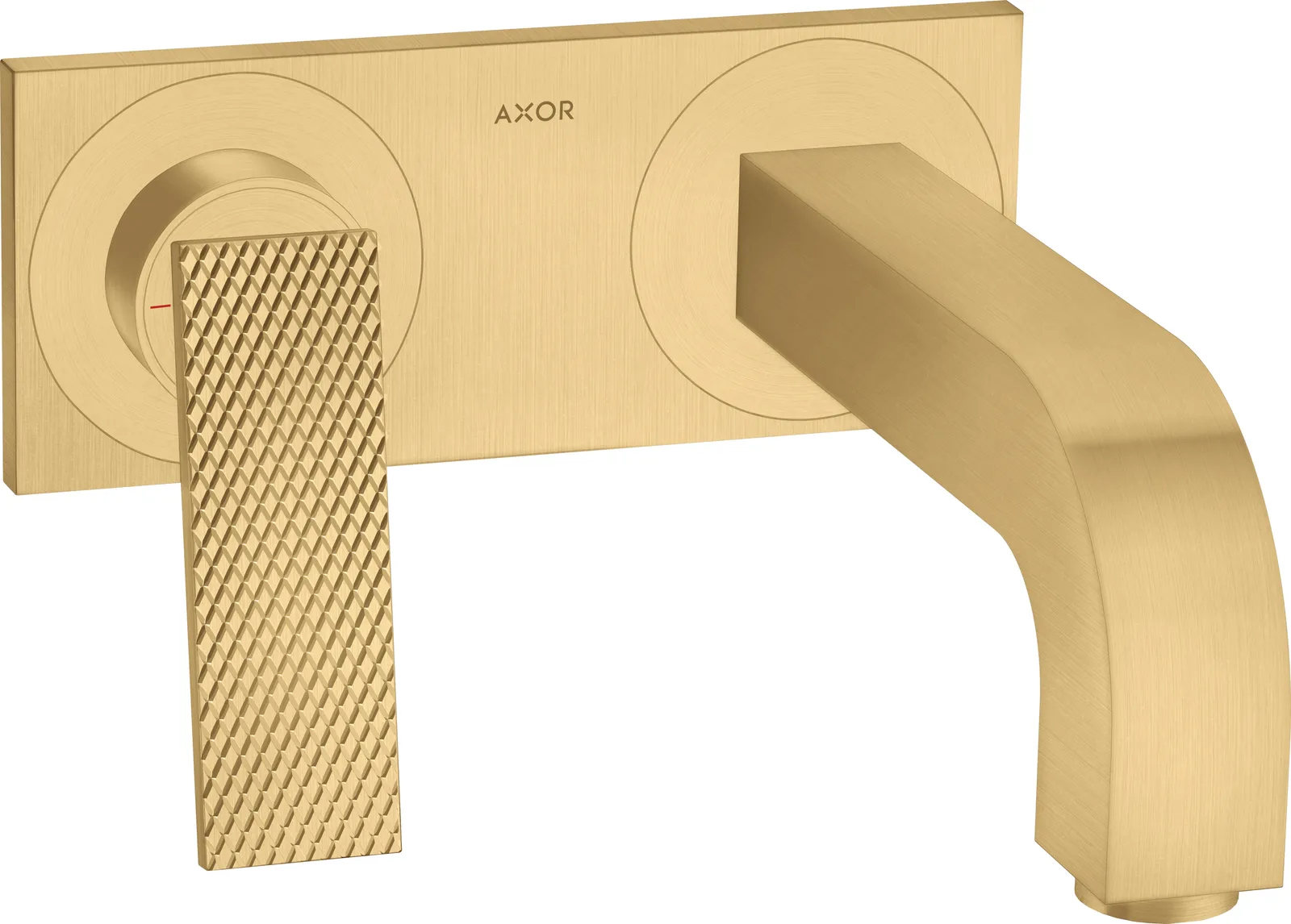 AXOR Citterio Single-lever basin mixer for concealed installation, wall-mounted with lever handle, spout 220 mm and plate - rhombic cut