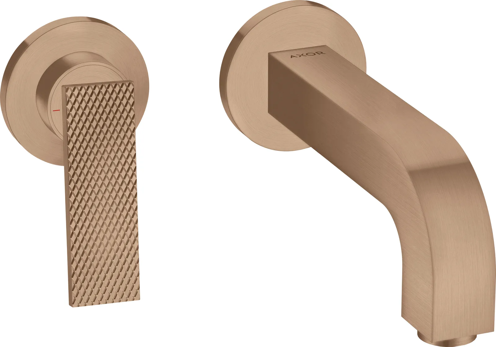 AXOR Citterio Bir dastali lavabo aralashtirgichi, yashirin montaj, devorga uchun, richagli dasta bilan, joʻmrak 220 mm va escutcheons - rhombic cut