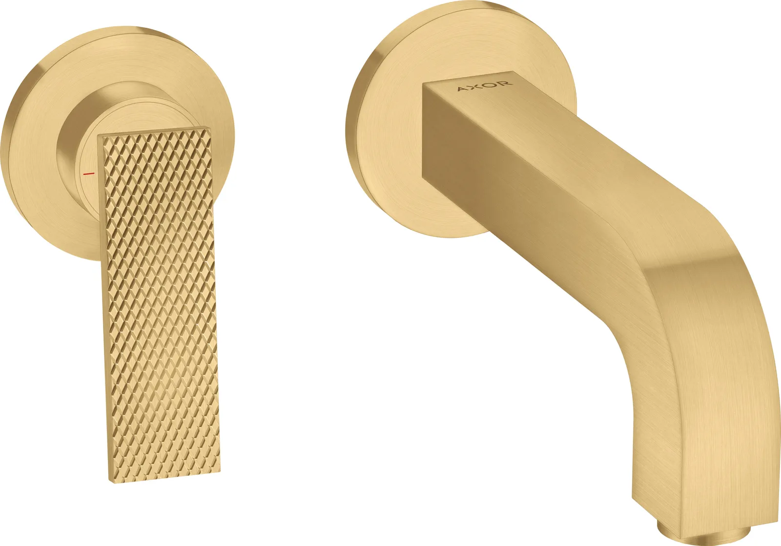 AXOR Citterio Bir dastali lavabo aralashtirgichi, yashirin montaj, devorga uchun, richagli dasta bilan, joʻmrak 220 mm va escutcheons - rhombic cut