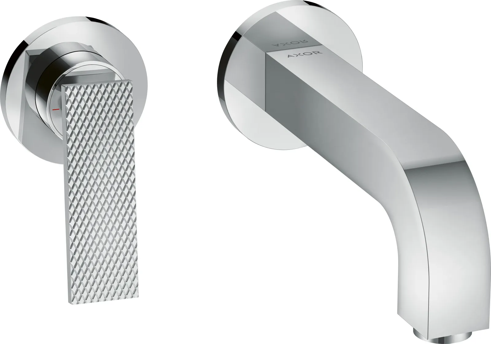 AXOR Citterio Bir dastali lavabo aralashtirgichi, yashirin montaj, devorga uchun, richagli dasta bilan, joʻmrak 220 mm va escutcheons - rhombic cut