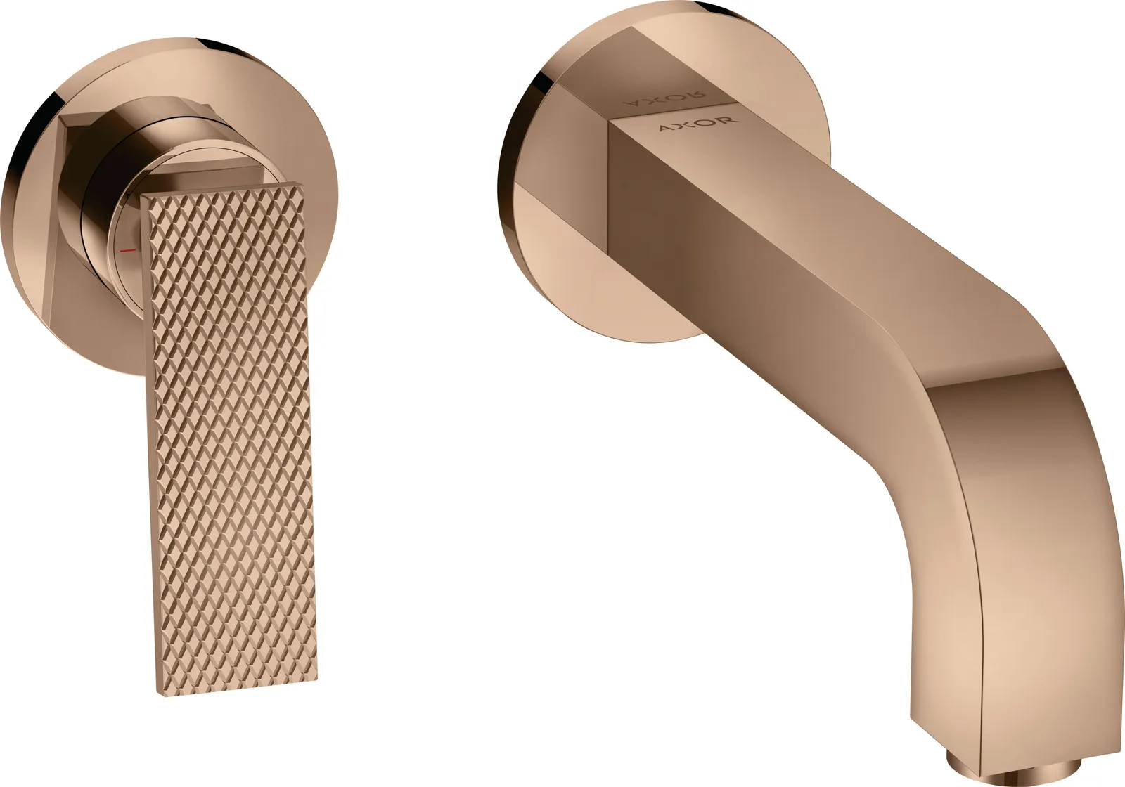 AXOR Citterio Bir dastali lavabo aralashtirgichi, yashirin montaj, devorga uchun, richagli dasta bilan, joʻmrak 220 mm va escutcheons - rhombic cut