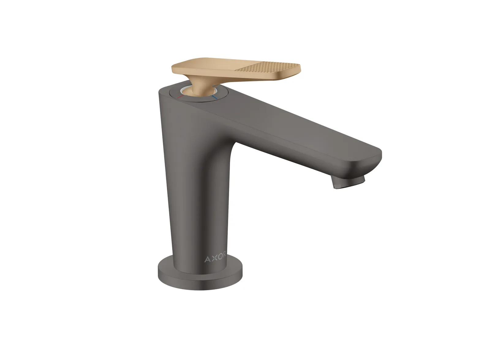 AXOR Citterio C Однорычажный смеситель для раковины 90 с CoolStart для hand washbasins и донного клапана - cubic cut (highlight: handle)
