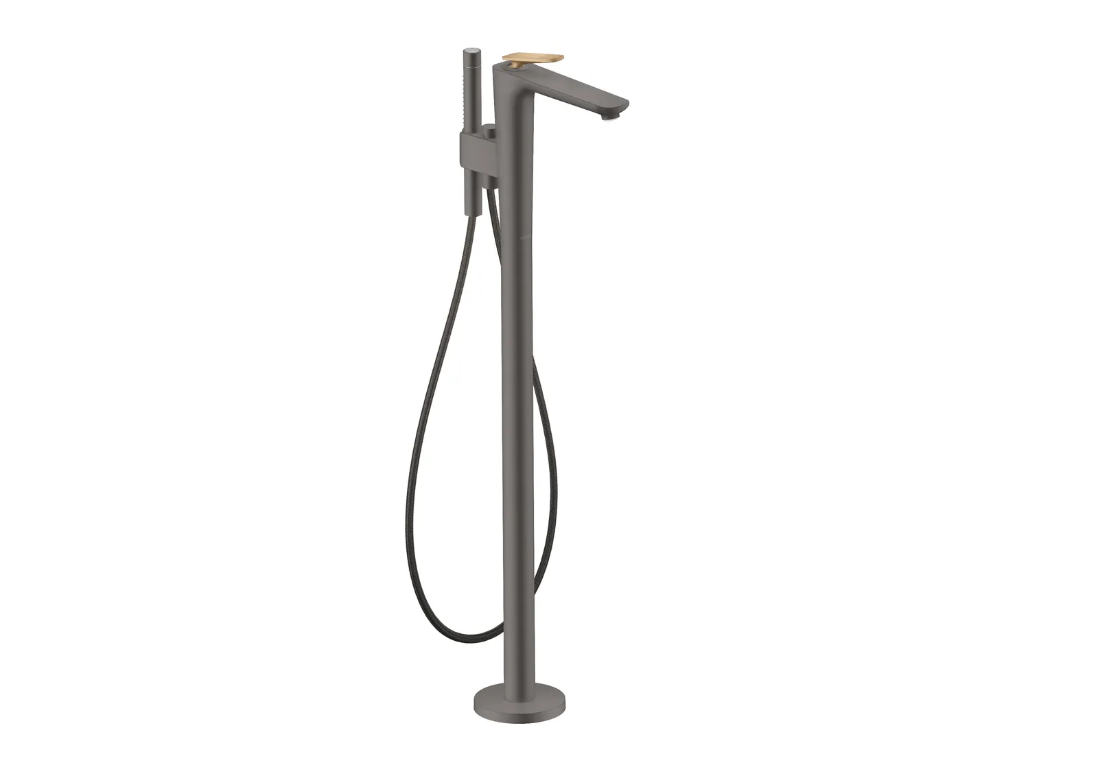 AXOR Citterio C Single-lever bath mixer floor-standing - cubic cut (highlight: handle)