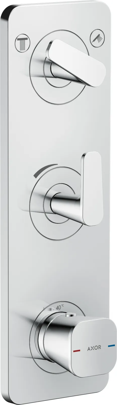 AXOR Citterio C Thermostatic module 380/120 for concealed installation with plate for 2 functions