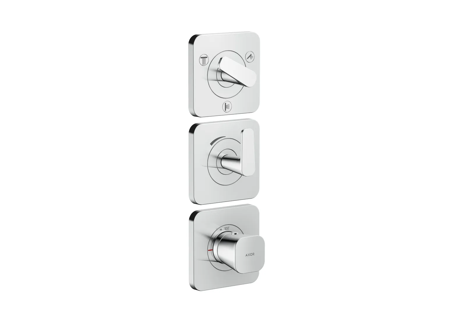 AXOR Citterio C Термостатический модуль 380/120 для скрытого монтажа с escutcheons для 3 функций