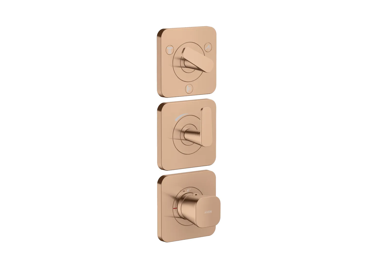 AXOR Citterio C Термостатический модуль 380/120 для скрытого монтажа с escutcheons для 3 функций
