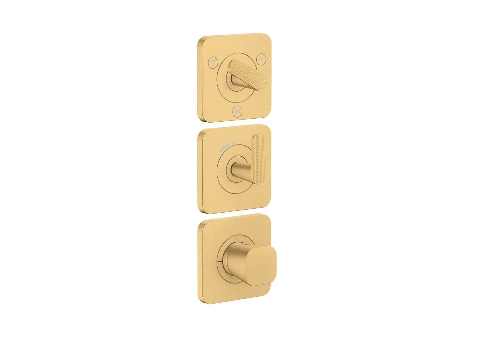 AXOR Citterio C Термостатический модуль 380/120 для скрытого монтажа с escutcheons для 3 функций - cubic cut