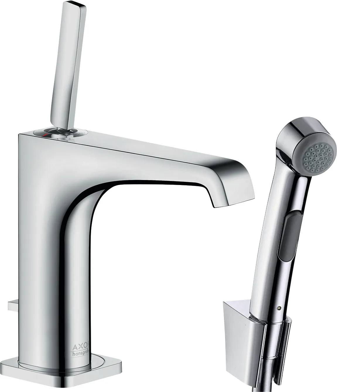 AXOR Citterio E Single-lever basin mixer 130 with bidet spray and shower hose 1.60 m