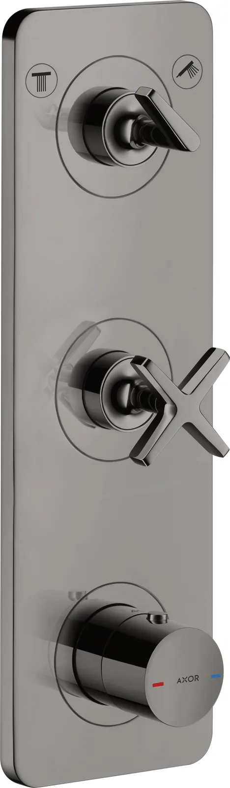 AXOR Citterio E Termostatik modul 380/120, yashirin montaj uchun, 2 funksiyalar uchun, plate bilan