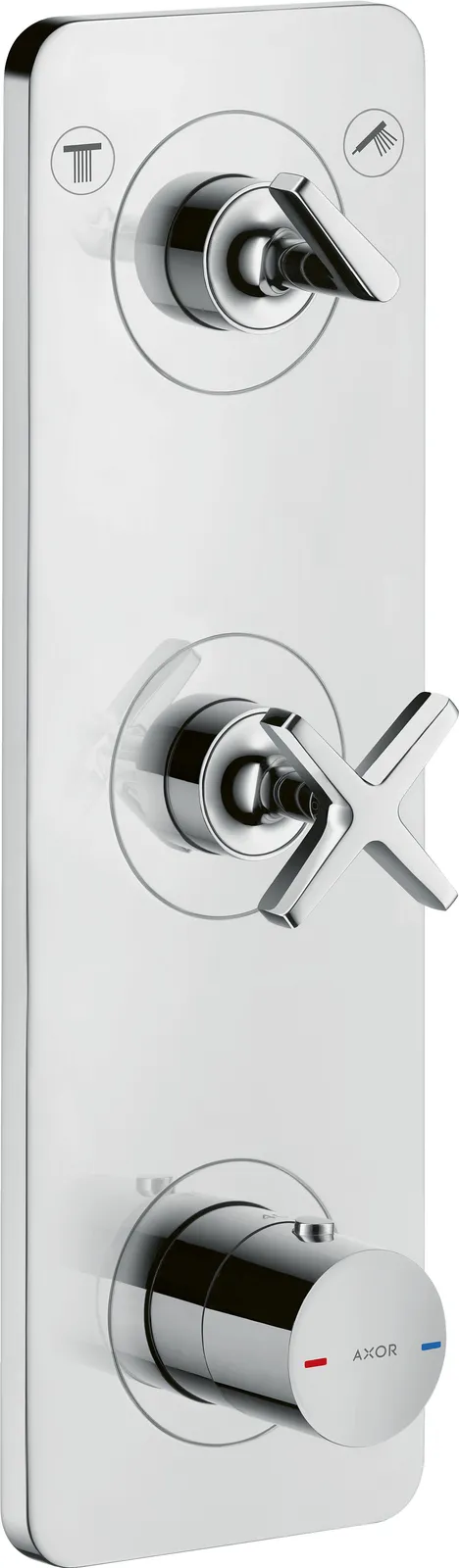 AXOR Citterio E Termostatik modul 380/120, yashirin montaj uchun, 2 funksiyalar uchun, plate bilan