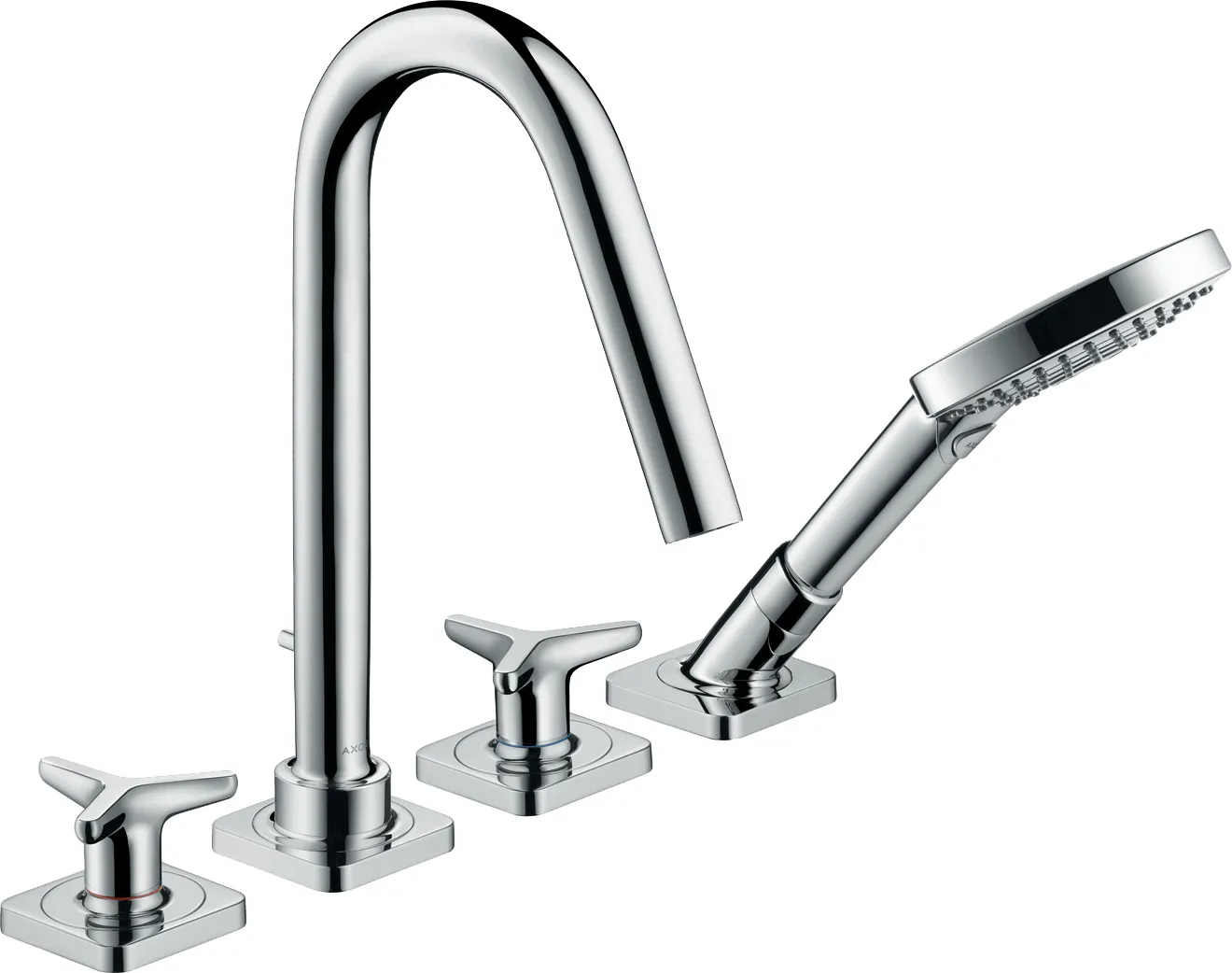 AXOR Citterio M Tile монтируемый смеситель для ванны на 4 отверстия с star handles и escutcheons