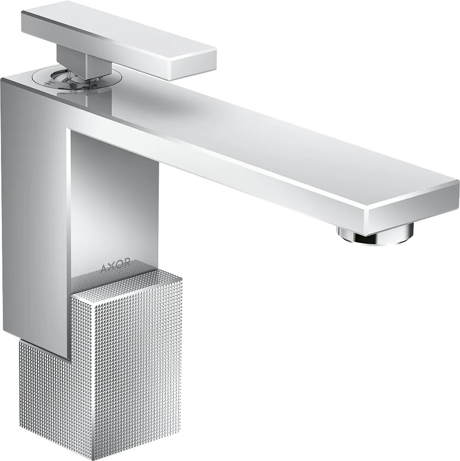AXOR Edge Однорычажный смеситель для раковины 130 с донным клапаном push-open - diamond cut