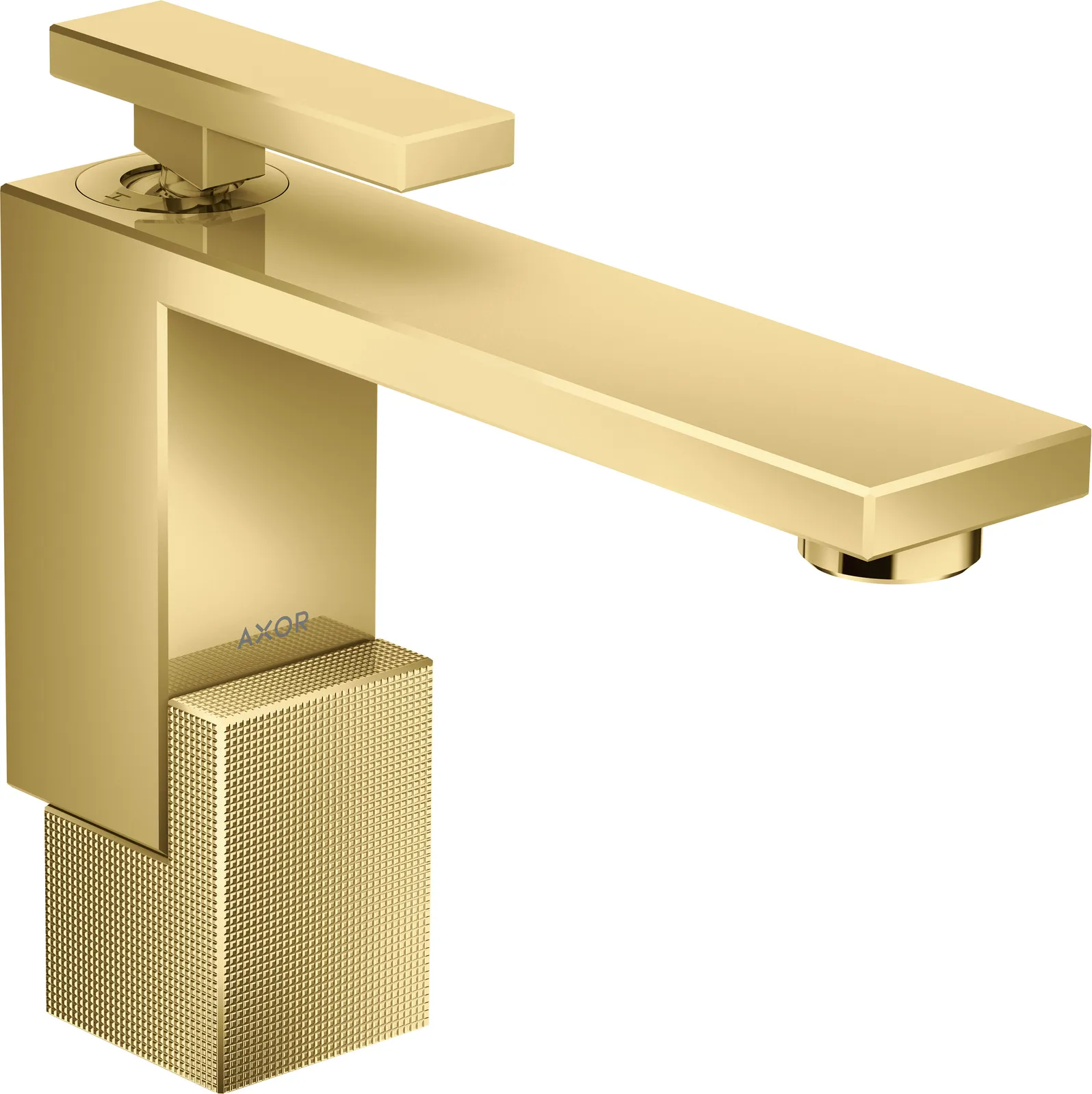 AXOR Edge Однорычажный смеситель для раковины 130 с донным клапаном push-open - diamond cut