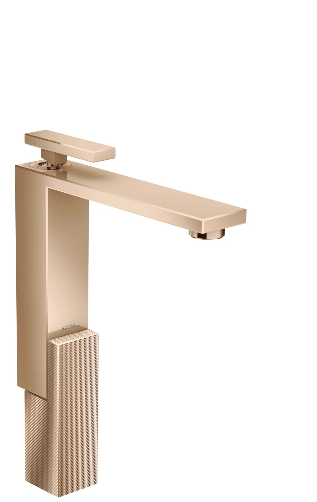 AXOR Edge Single-lever basin mixer 280 for vessel basins with push-open waste - diamond cut