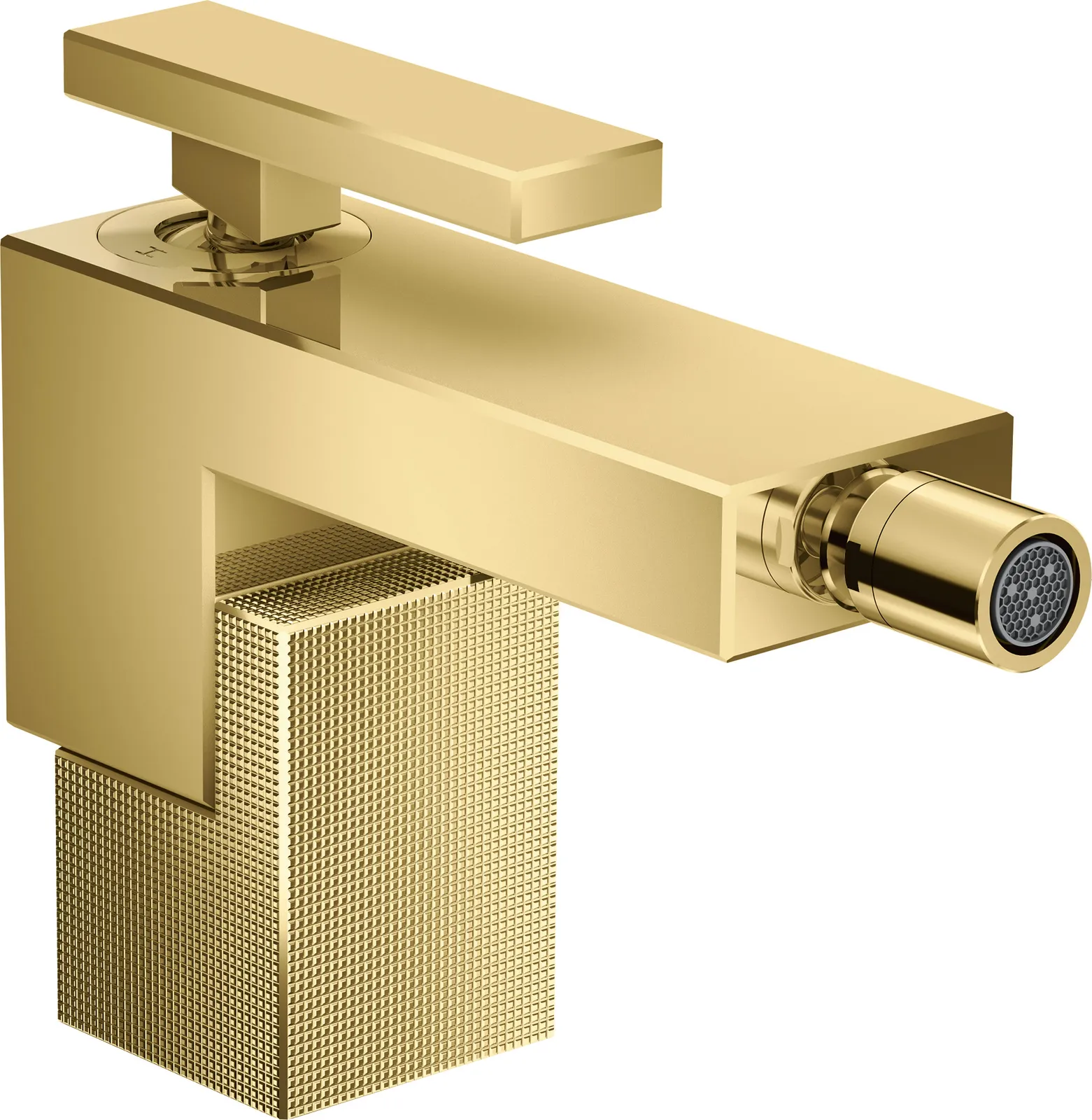 AXOR Edge Bir dastali bide aralashtirgichi, push-open drenaj klapani - diamond cut bilan