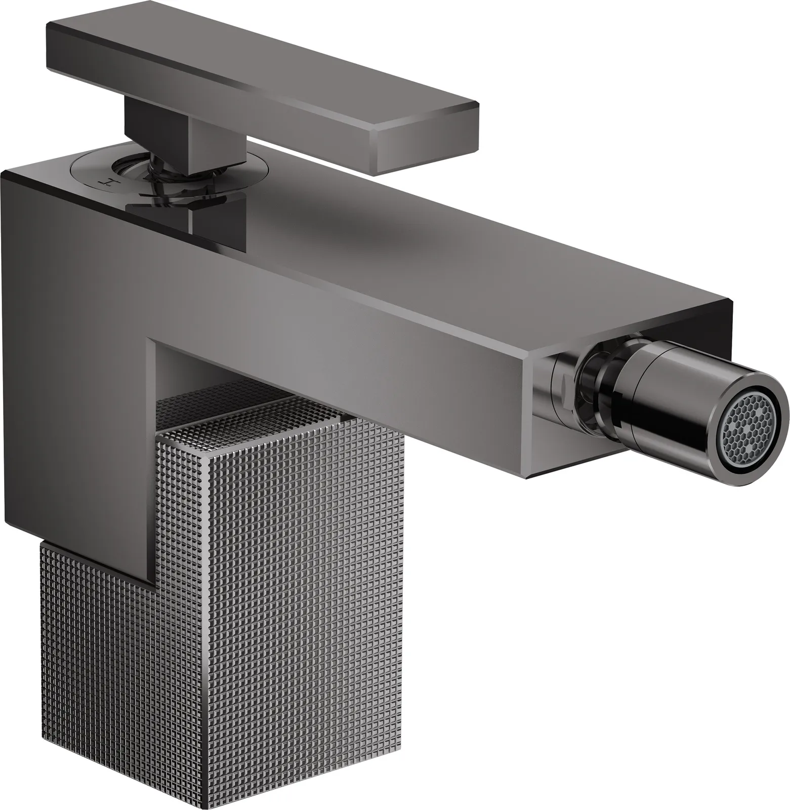 AXOR Edge Bir dastali bide aralashtirgichi, push-open drenaj klapani - diamond cut bilan