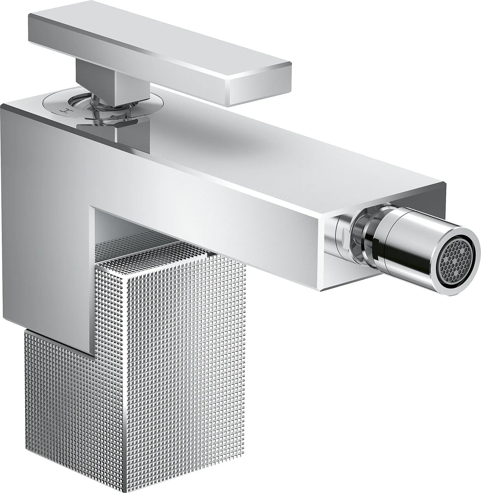 AXOR Edge Bir dastali bide aralashtirgichi, push-open drenaj klapani - diamond cut bilan