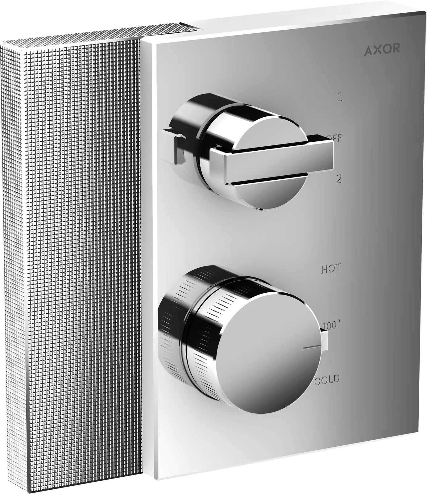 AXOR Edge Termostat, yashirin montaj uchun, shut-off/ oqim almashtirgich - diamond cut bilan