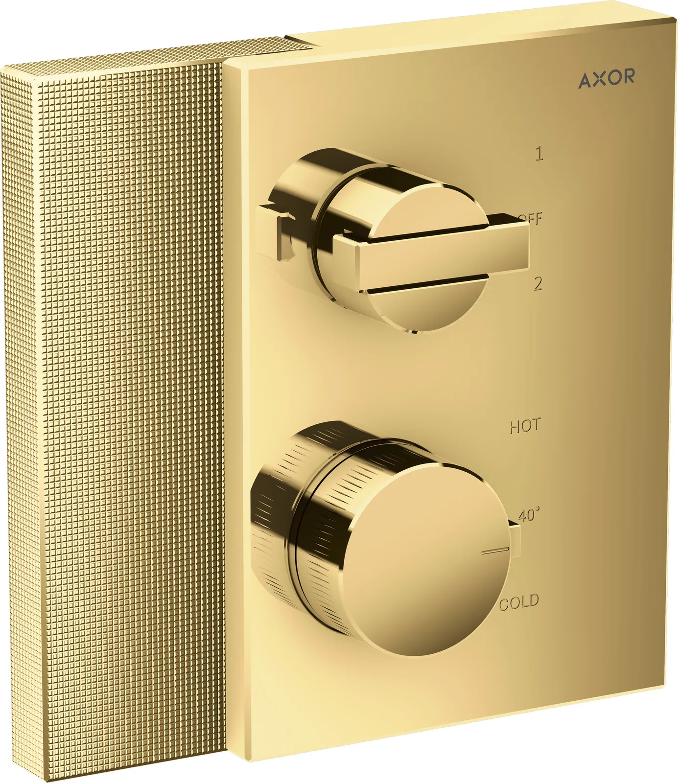 AXOR Edge Termostat, yashirin montaj uchun, shut-off/ oqim almashtirgich - diamond cut bilan