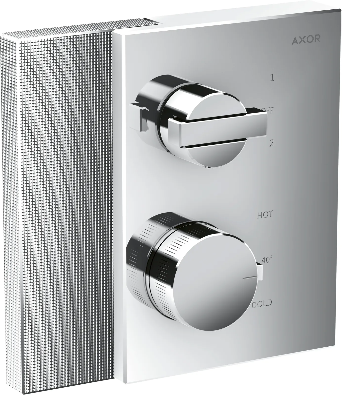 AXOR Edge Termostat, yashirin montaj uchun, shut-off/ oqim almashtirgich - diamond cut bilan