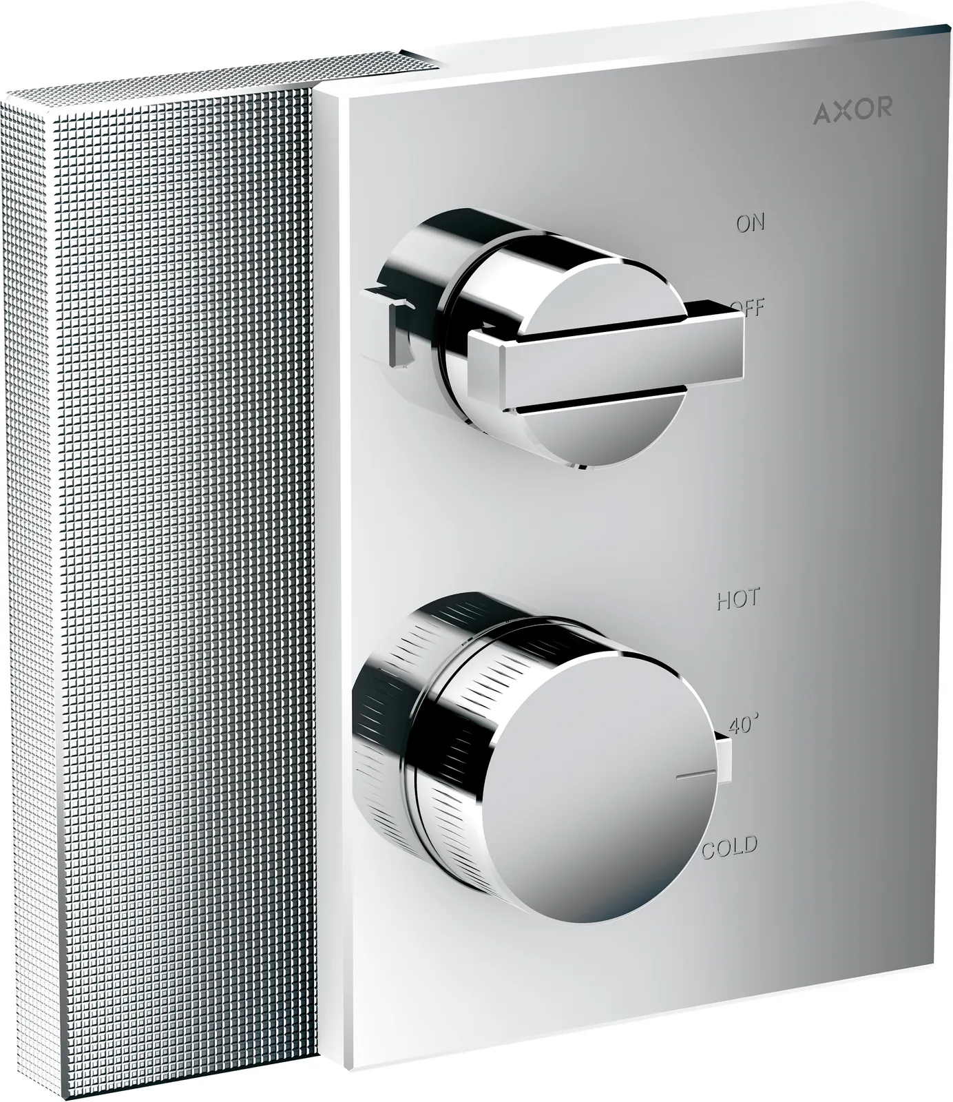 AXOR Edge Termostat, yashirin montaj uchun, yopish ventili - diamond cut bilan