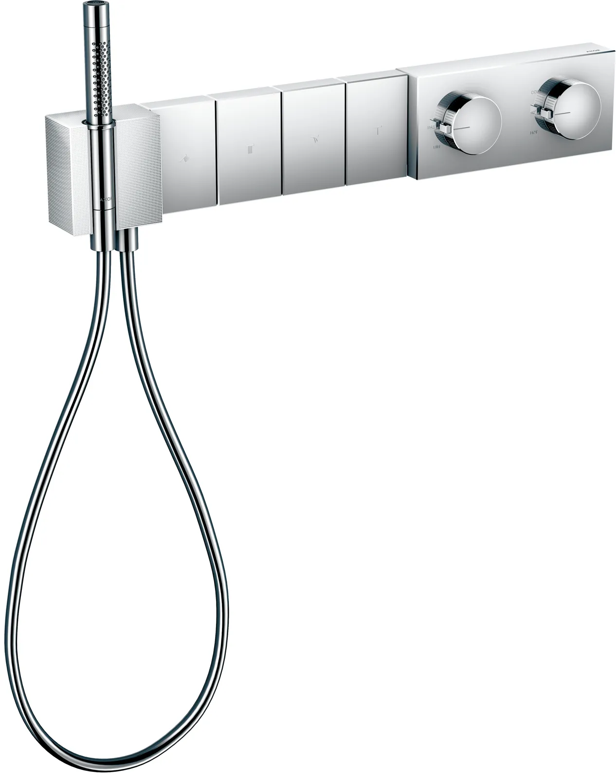 AXOR Edge Thermostatic module Select 610/100 for concealed installation for 4 functions - diamond cut