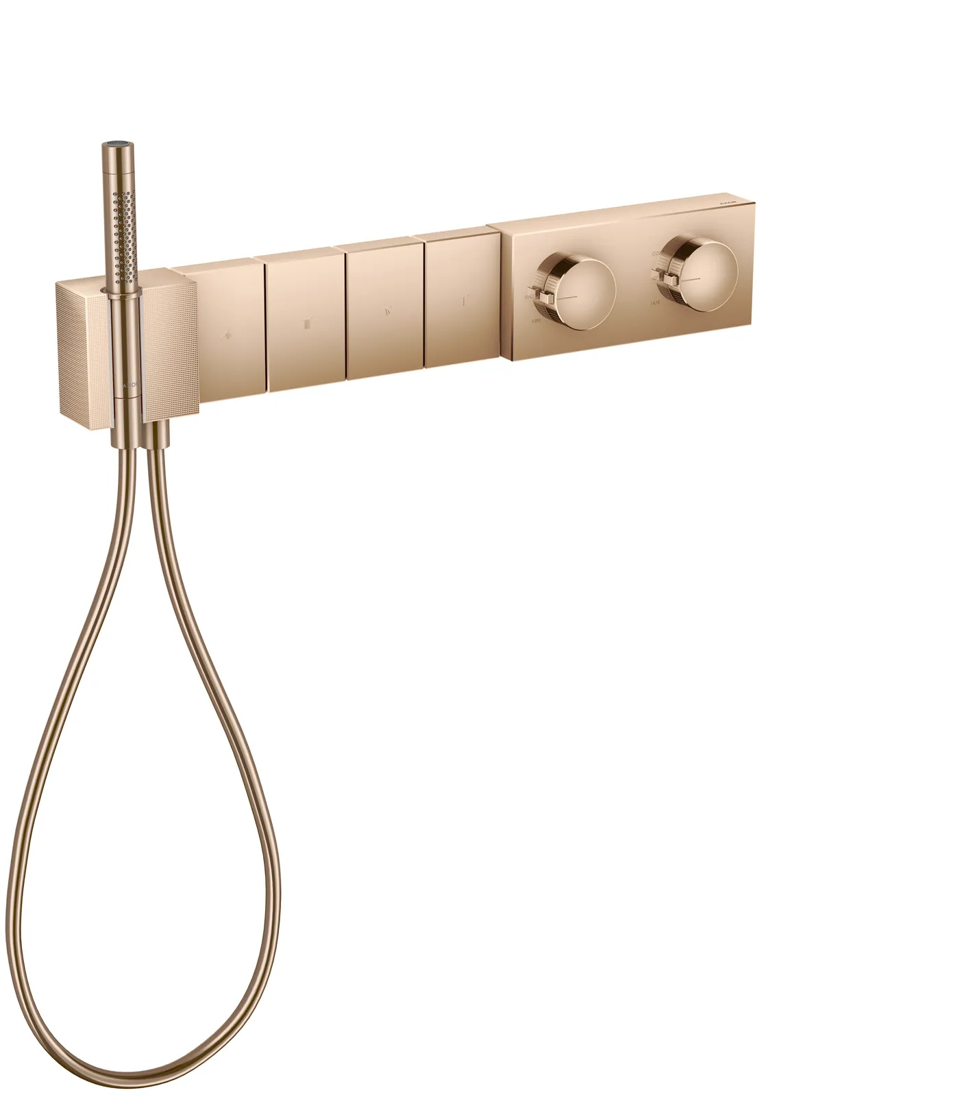 AXOR Edge Thermostatic module Select 610/100 for concealed installation for 4 functions - diamond cut