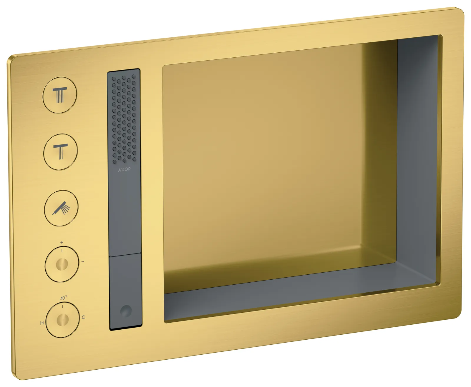 AXOR Incava Dush tizimi 600/390, termostat bilan, 3 funksiyalar uchun