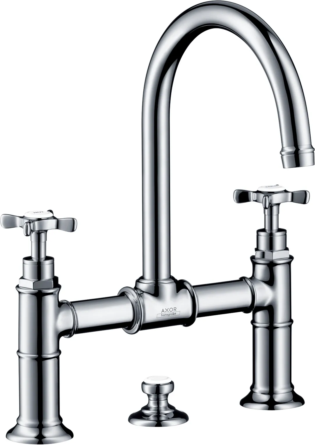 AXOR Montreux Two-handle mixer for basin 220 with cross handles and pop-up waste