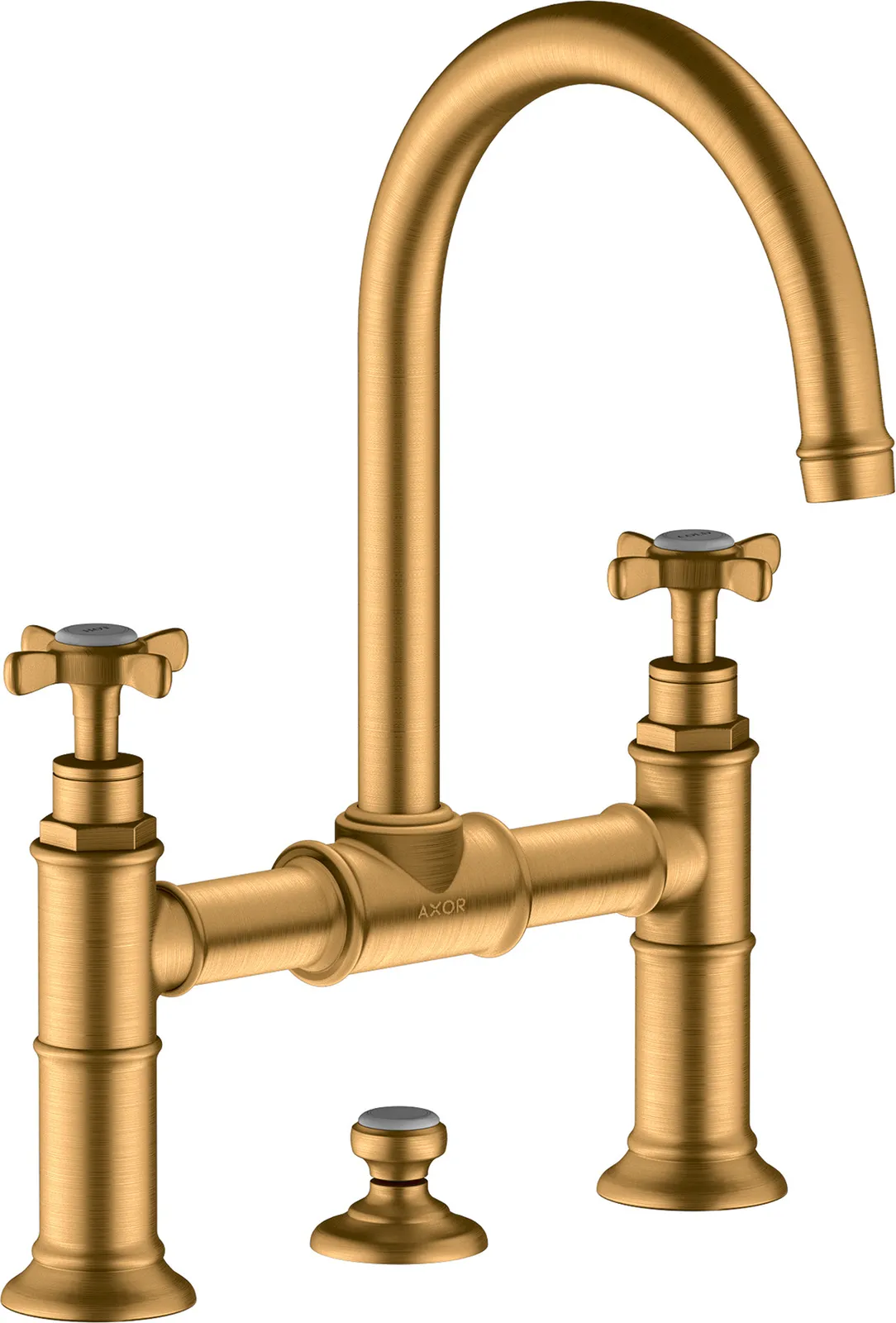 AXOR Montreux Two-handle mixer for basin 220 with cross handles and pop-up waste