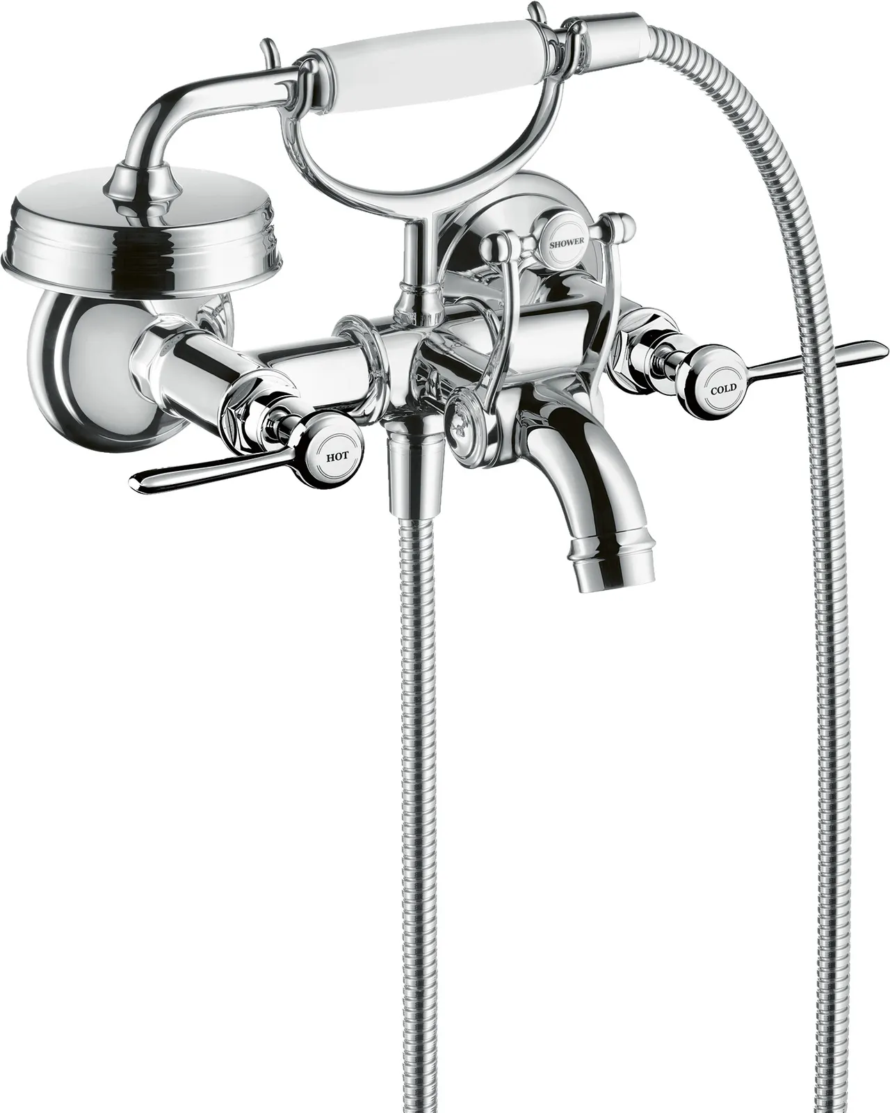AXOR Montreux Two-handle mixer for bath for exposed installation with lever handles
